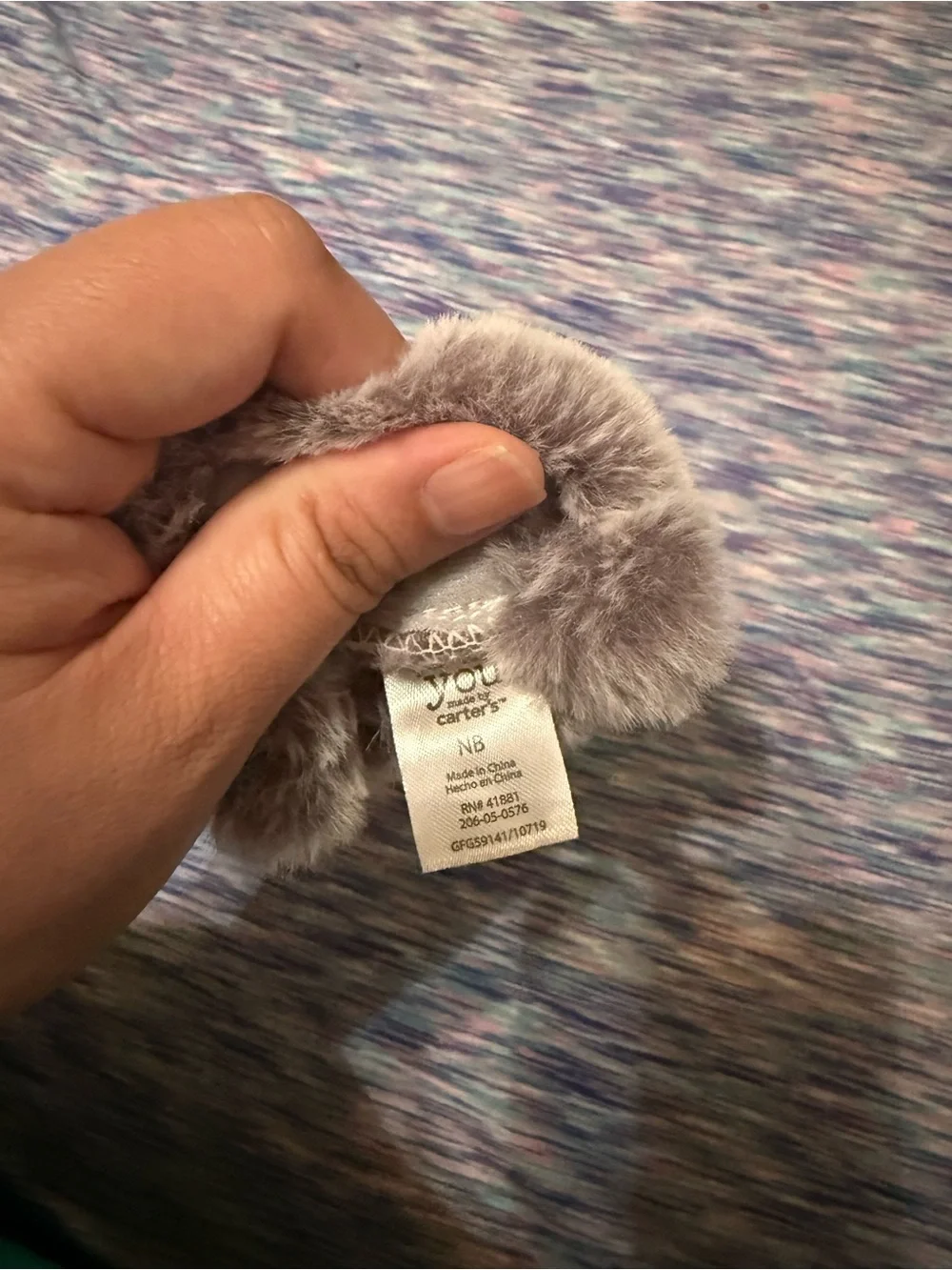 NWOT Carter's Plush Faux-Fur Mittens - Taupe